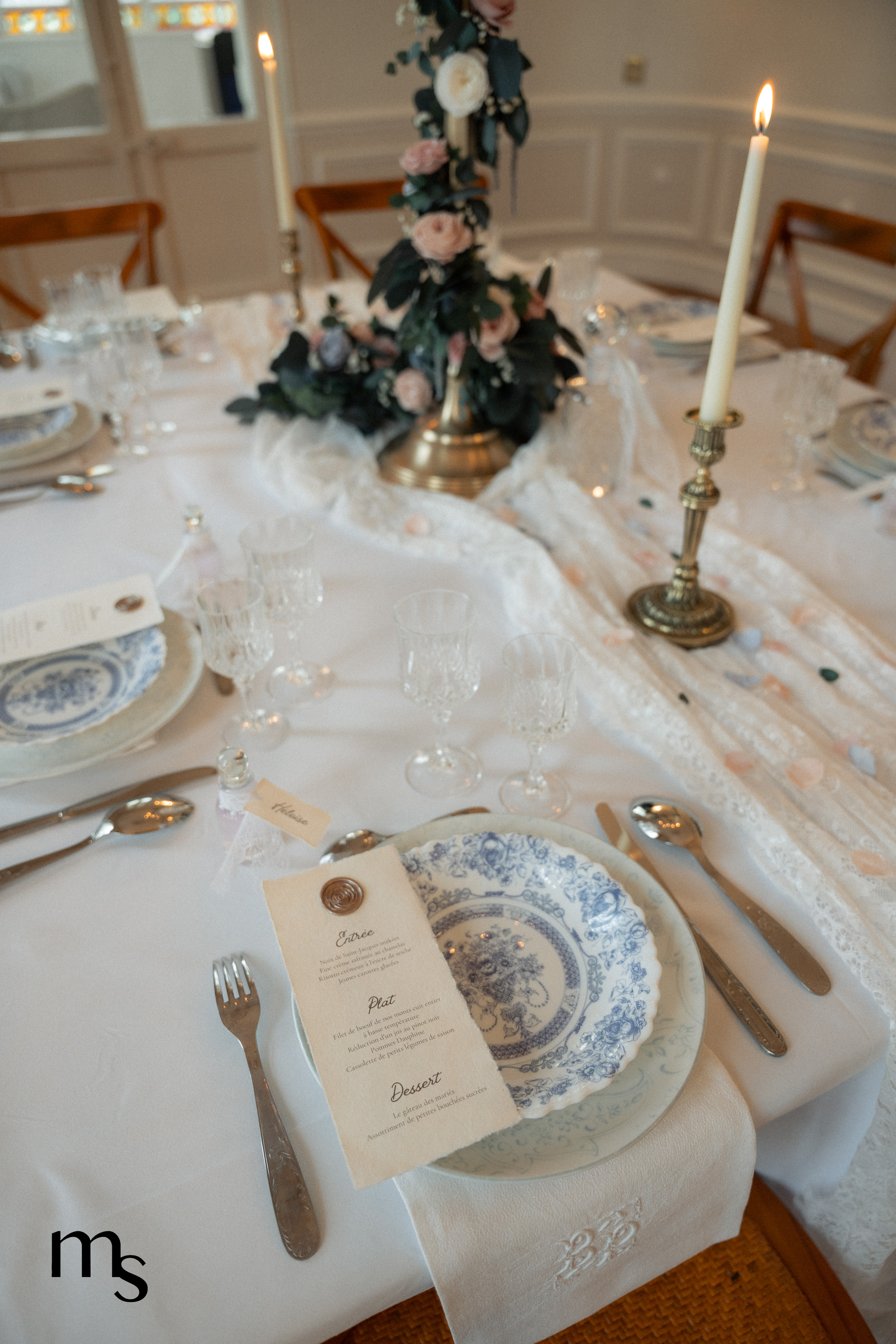 décoration de table au chateau de la Beaumetane dans les Bouches du Rhone